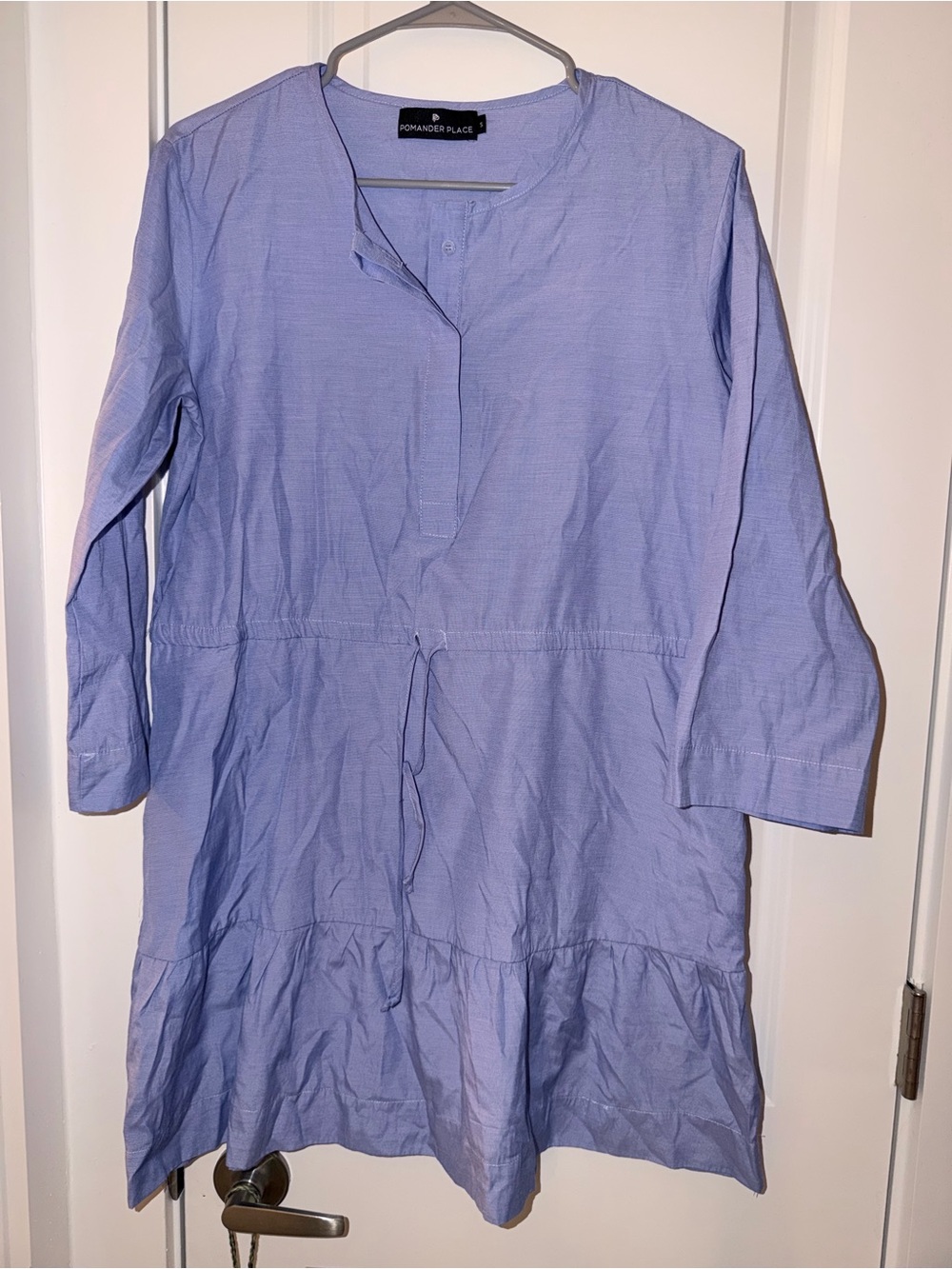Pomander Place Light Lavender Drawstring Tiered Tunic Dress